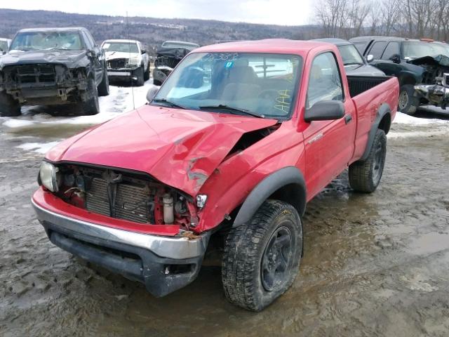 5TEPM62N12Z020145 - 2002 TOYOTA TACOMA RED photo 2