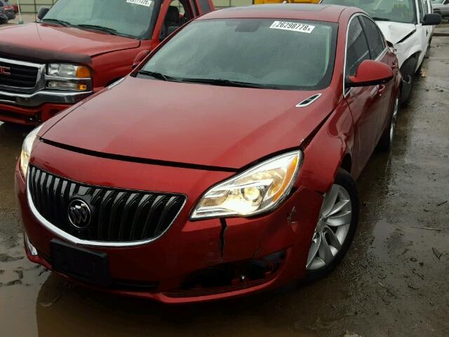 2G4GK5EX3E9218115 - 2014 BUICK REGAL RED photo 2