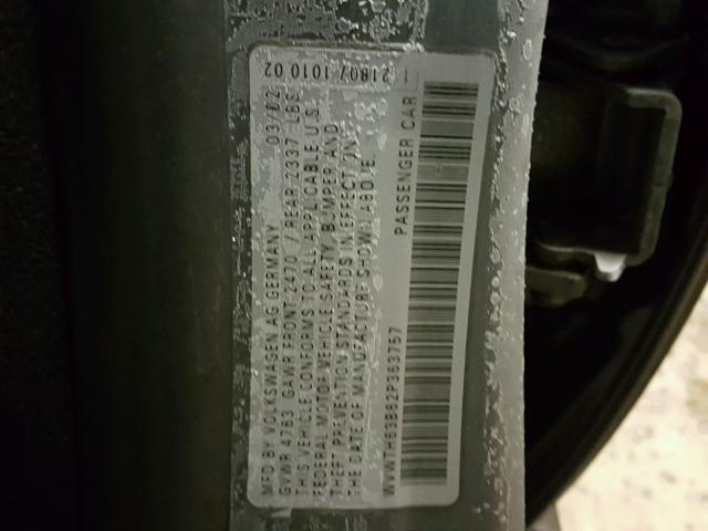 WVWTH63B62P363757 - 2002 VOLKSWAGEN PASSAT GLX 灰色 照片 10