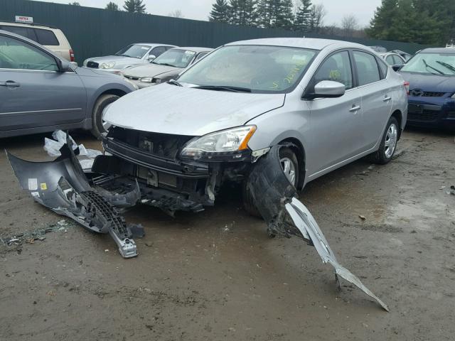 3N1AB7AP1FY295520 - 2015 NISSAN SENTRA S SILVER photo 2