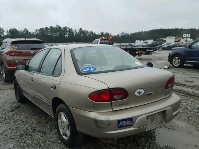 1G1JC524227480554 - 2002 CHEVROLET CAVALIER B GOLD photo 3