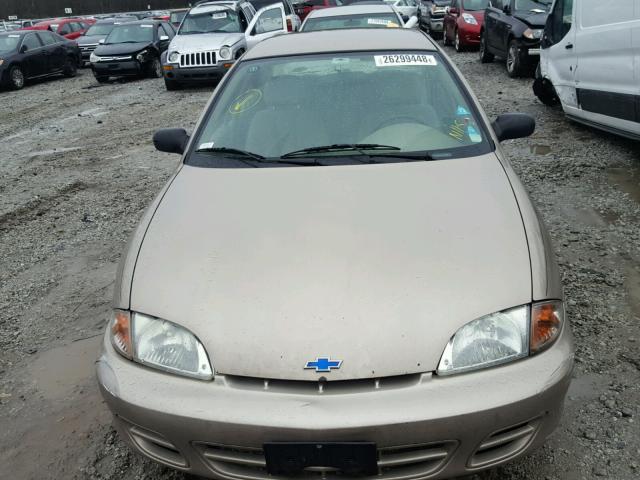 1G1JC524227480554 - 2002 CHEVROLET CAVALIER B GOLD photo 9