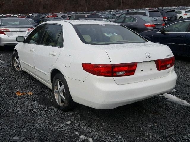 1HGCM56845A041844 - 2005 HONDA ACCORD EX WHITE photo 3