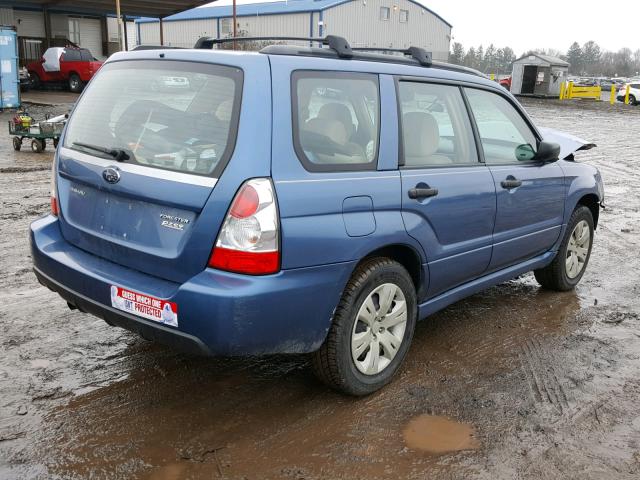 JF1SG63628H710057 - 2008 SUBARU FORESTER 2 BLUE photo 4