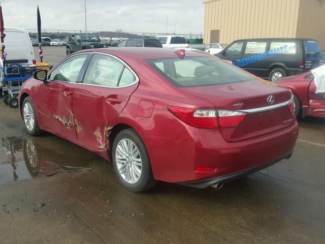 JTHBK1GG7F2160416 - 2015 LEXUS ES 350 RED photo 3