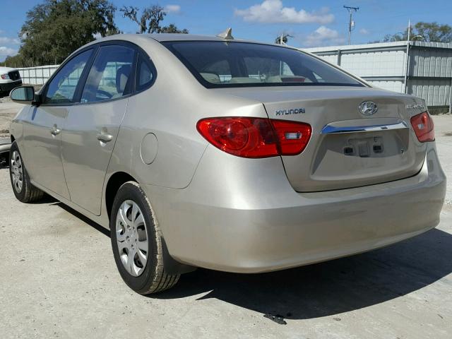 KMHDU4ADXAU196212 - 2010 HYUNDAI ELANTRA BL TAN photo 3