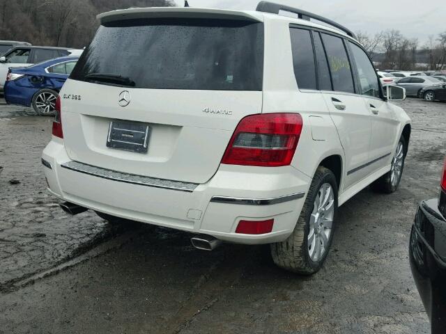 WDCGG8HB7CF718865 - 2012 MERCEDES-BENZ GLK 350 4M WHITE photo 4