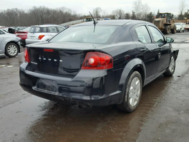 1C3CDZAB0EN129182 - 2014 DODGE AVENGER SE BLACK photo 4