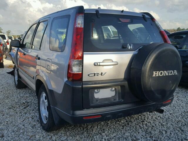 JHLRD68535C014420 - 2005 HONDA CR-V LX SILVER photo 3