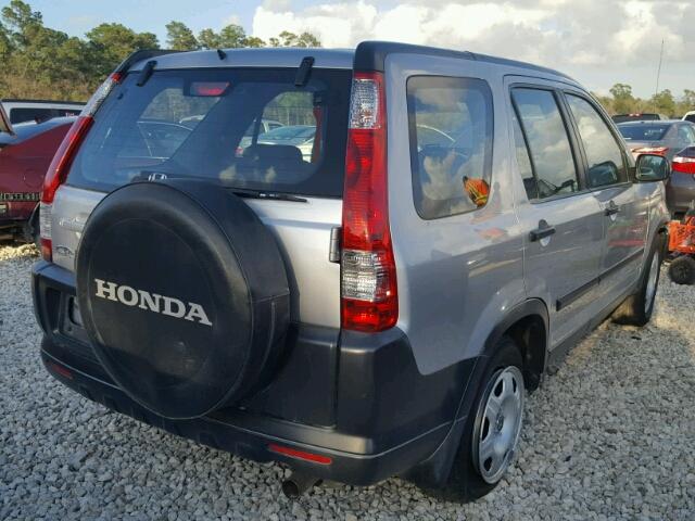 JHLRD68535C014420 - 2005 HONDA CR-V LX SILVER photo 4