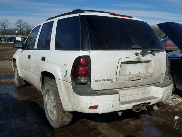 1GNDT13S372187297 - 2007 CHEVROLET TRAILBLAZE WHITE photo 3