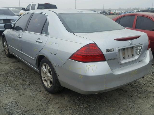 1HGCM56856A011477 - 2006 HONDA ACCORD EX SILVER photo 3