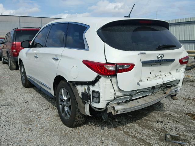 5N1AL0MM9DC316845 - 2013 INFINITI JX35 BASE WHITE photo 3