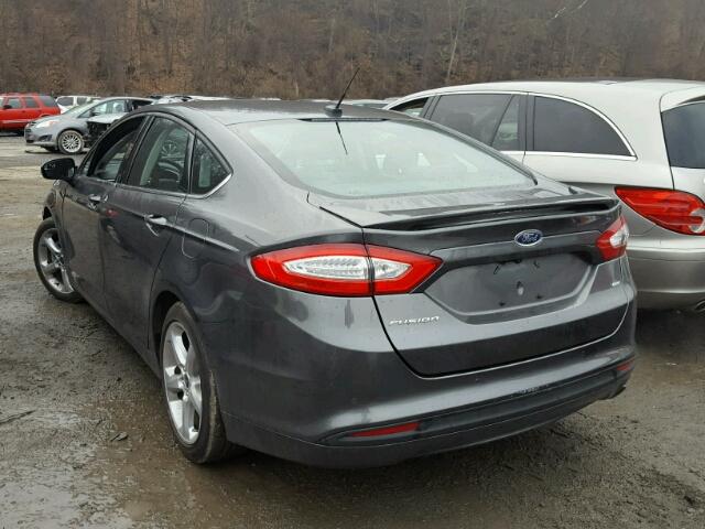 3FA6P0H76GR393493 - 2016 FORD FUSION SE GRAY photo 3