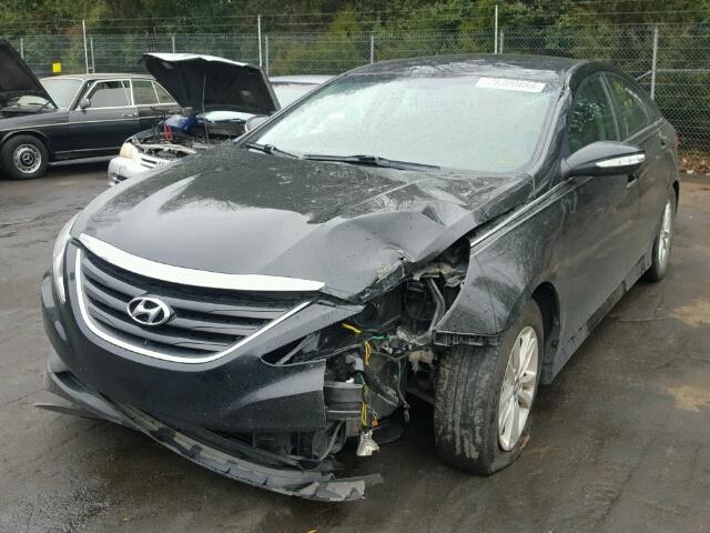 5NPEB4ACXEH822167 - 2014 HYUNDAI SONATA GLS BLACK photo 2