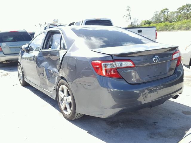 4T1BF1FK0DU282401 - 2013 TOYOTA CAMRY L GRAY photo 3