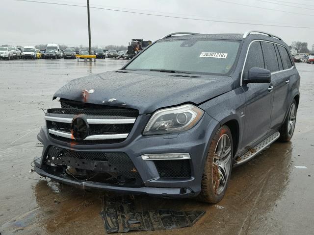 4JGDF7EE6DA263862 - 2013 MERCEDES-BENZ GL 63 AMG BLUE photo 2