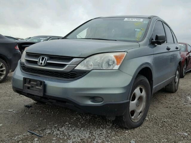 5J6RE3H32BL035689 - 2011 HONDA CR-V LX GREEN photo 2