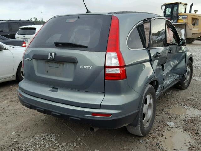 5J6RE3H32BL035689 - 2011 HONDA CR-V LX GREEN photo 4