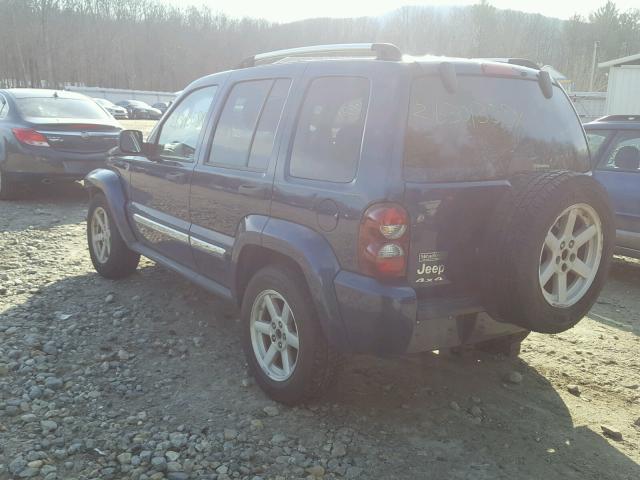 1J4GL58KX5W526790 - 2005 JEEP LIBERTY LI BLUE photo 3