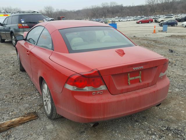 YV1MC68256J006312 - 2006 VOLVO C70 T5 RED photo 3