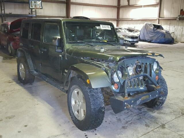 1J4GA59107L107847 - 2007 JEEP WRANGLER S GREEN photo 1