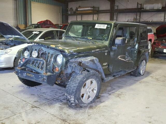 1J4GA59107L107847 - 2007 JEEP WRANGLER S GREEN photo 2