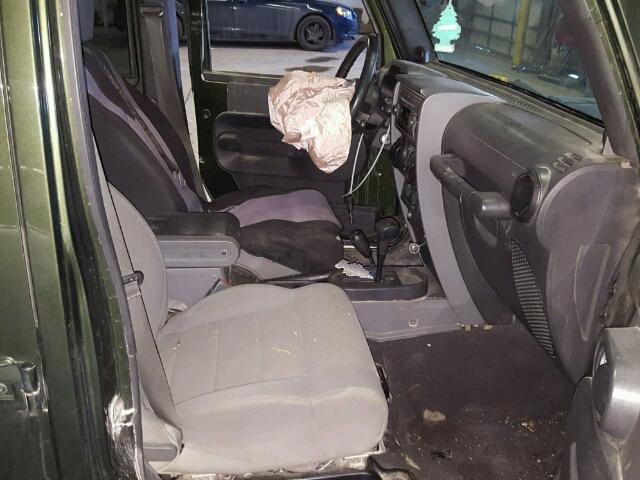 1J4GA59107L107847 - 2007 JEEP WRANGLER S GREEN photo 5