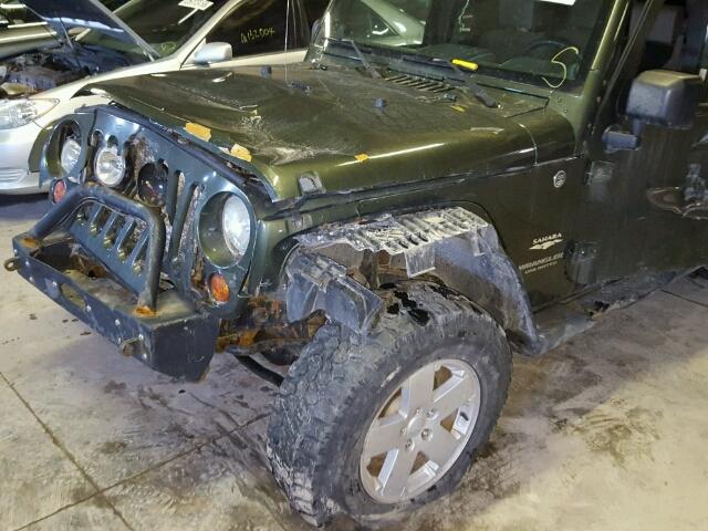 1J4GA59107L107847 - 2007 JEEP WRANGLER S GREEN photo 9