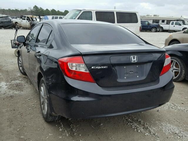 2HGFB2F89CH308315 - 2012 HONDA CIVIC EX შავი ფოტო 3