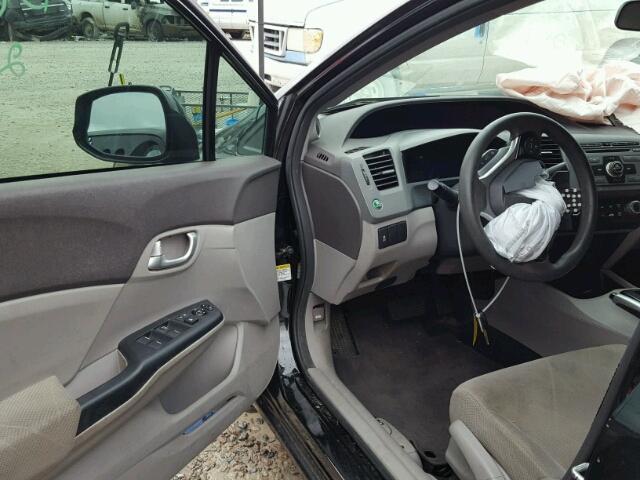 2HGFB2F89CH308315 - 2012 HONDA CIVIC EX შავი ფოტო 9