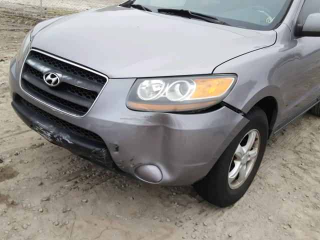 5NMSG73D87H049159 - 2007 HYUNDAI SANTA FE G GRAY photo 9