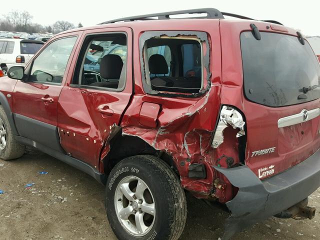 4F2YZ02Z66KM02753 - 2006 MAZDA TRIBUTE I RED photo 9