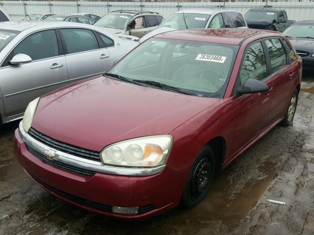 1G1ZU64885F153463 - 2005 CHEVROLET MALIBU MAX RED photo 2