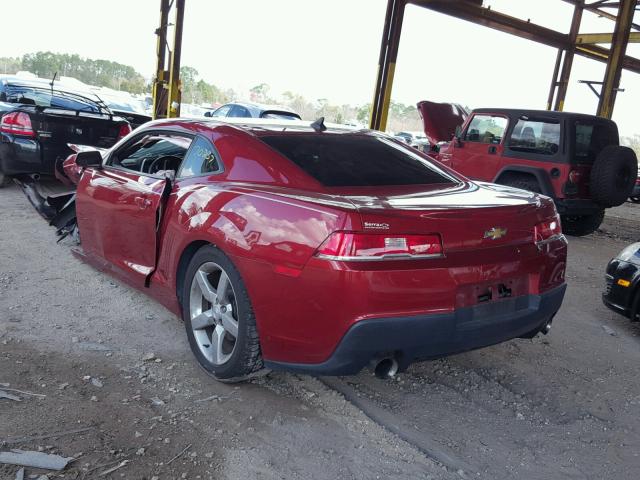 2G1FD1E3XF9257519 - 2015 CHEVROLET CAMARO LT RED photo 3