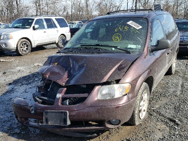 2D4GP44L33R371575 - 2003 DODGE GRAND CARA PURPLE photo 2