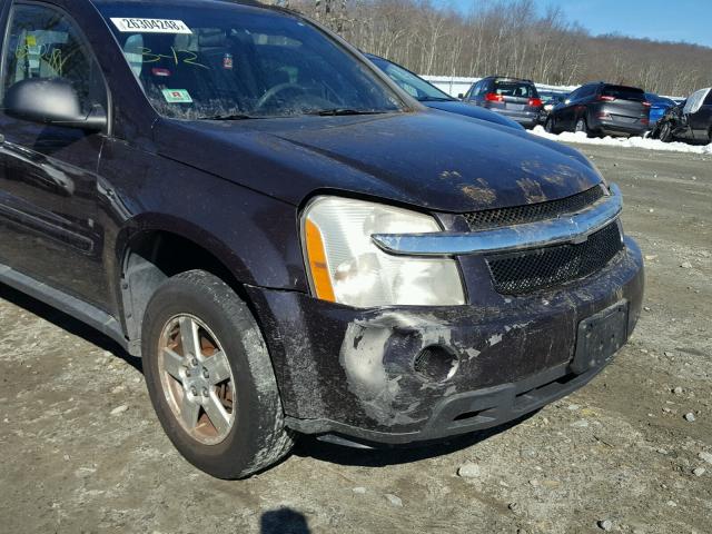 2CNDL23F476067332 - 2007 CHEVROLET EQUINOX LS PURPLE photo 9