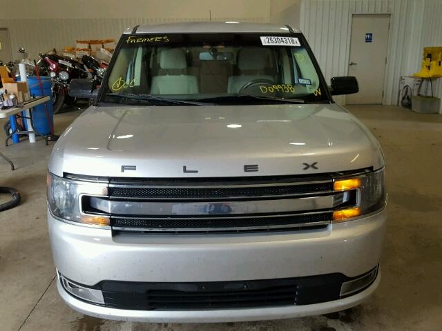 2FMGK5C83EBD09938 - 2014 FORD FLEX SEL SILVER photo 9