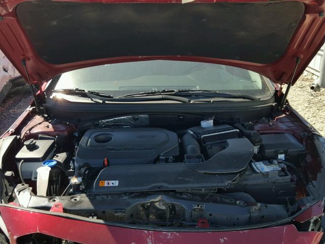 5NPE24AF7FH246596 - 2015 HYUNDAI SONATA SE RED photo 7