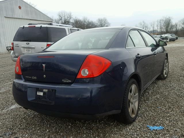 1G2ZG57B084284634 - 2008 PONTIAC G6 BASE BLUE photo 4