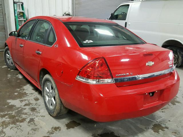 2G1WT57K391223066 - 2009 CHEVROLET IMPALA 1LT RED photo 3