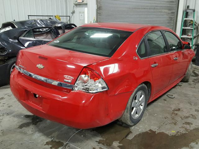 2G1WT57K391223066 - 2009 CHEVROLET IMPALA 1LT RED photo 4