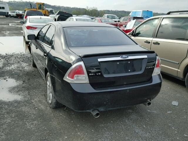 3FAHP081X7R121839 - 2007 FORD FUSION SEL BLACK photo 3