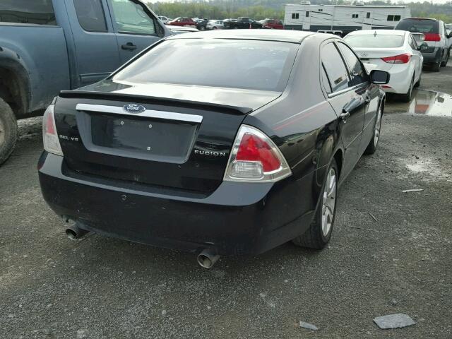 3FAHP081X7R121839 - 2007 FORD FUSION SEL BLACK photo 4