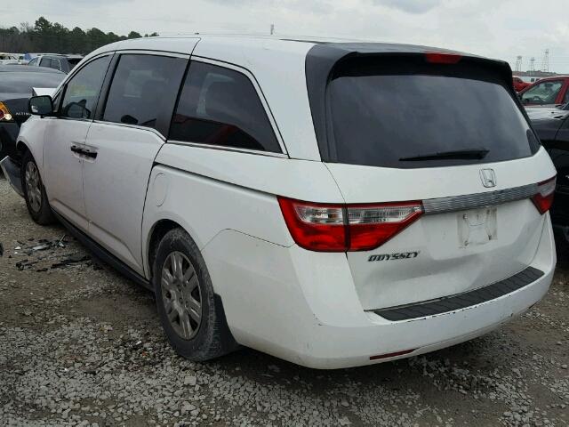 5FNRL5H20BB084505 - 2011 HONDA ODYSSEY LX WHITE photo 3