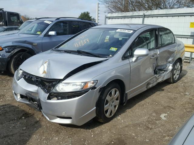 2HGFA1F56BH307009 - 2011 HONDA CIVIC LX SILVER photo 2