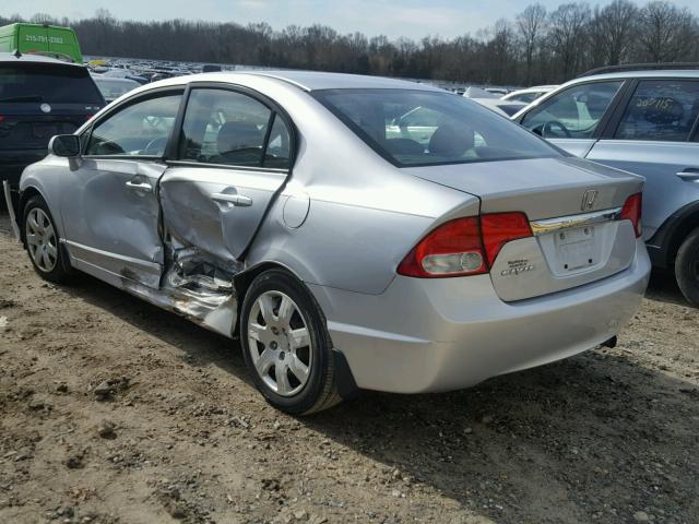 2HGFA1F56BH307009 - 2011 HONDA CIVIC LX SILVER photo 3