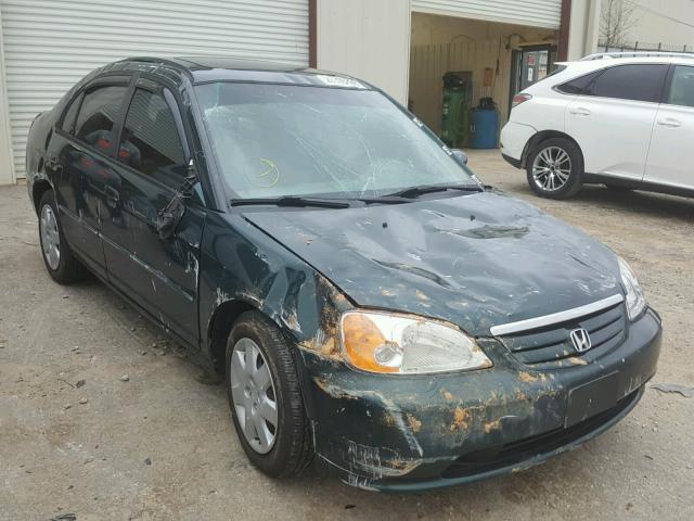 1HGES26711L076702 - 2001 HONDA CIVIC EX GREEN photo 1