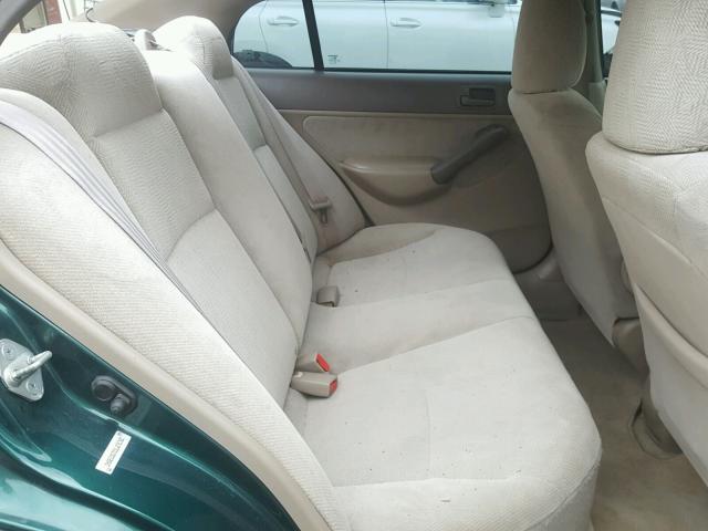 1HGES26711L076702 - 2001 HONDA CIVIC EX მწვანე ფოტო 6