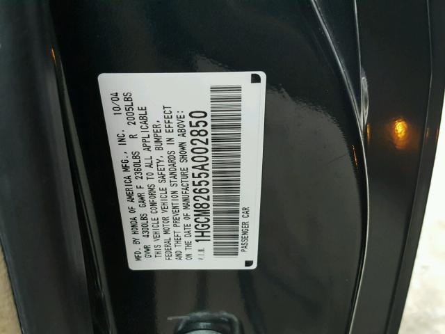 1HGCM82655A002850 - 2005 HONDA ACCORD EX GREEN photo 10